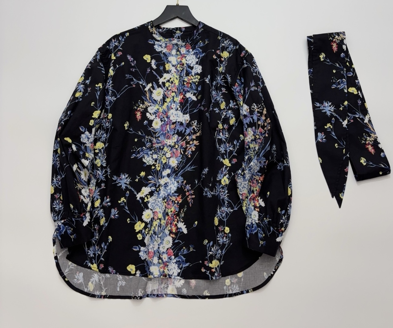 Japanese Style Pure Cotton Print Loose Shirt with 'R' Letter