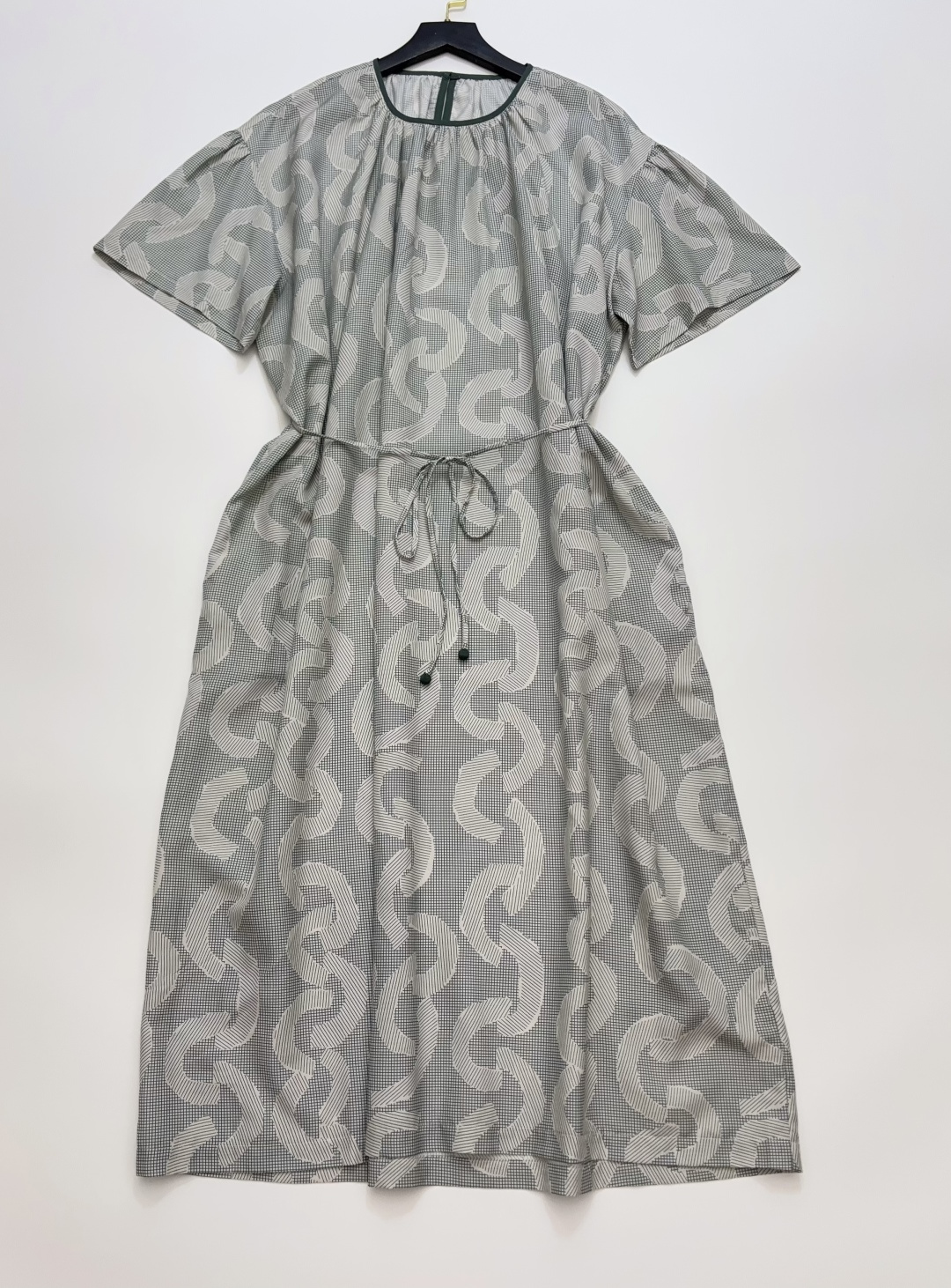Mina Perhonen Kupla Japanese Print Loose Fit Short Sleeve Dress