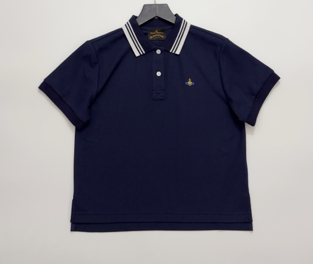 Vivienne Westwood Embroidered Saturn Lapel Polo Short Top