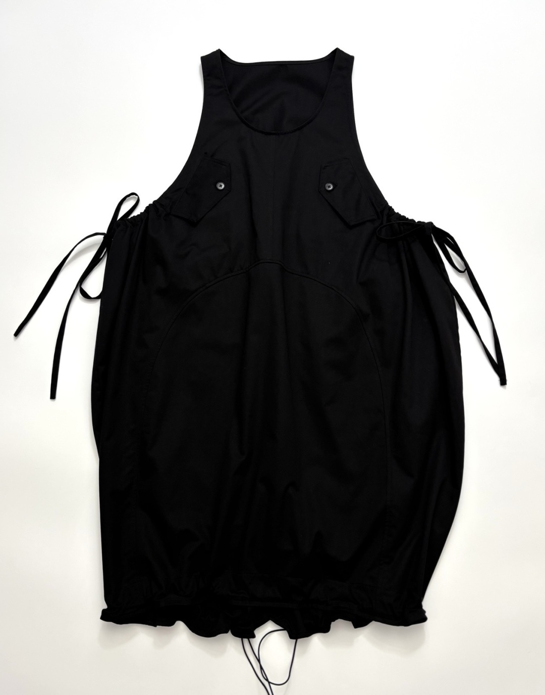 Structured Pocket Drawstring Adjustable Silhouette Dress