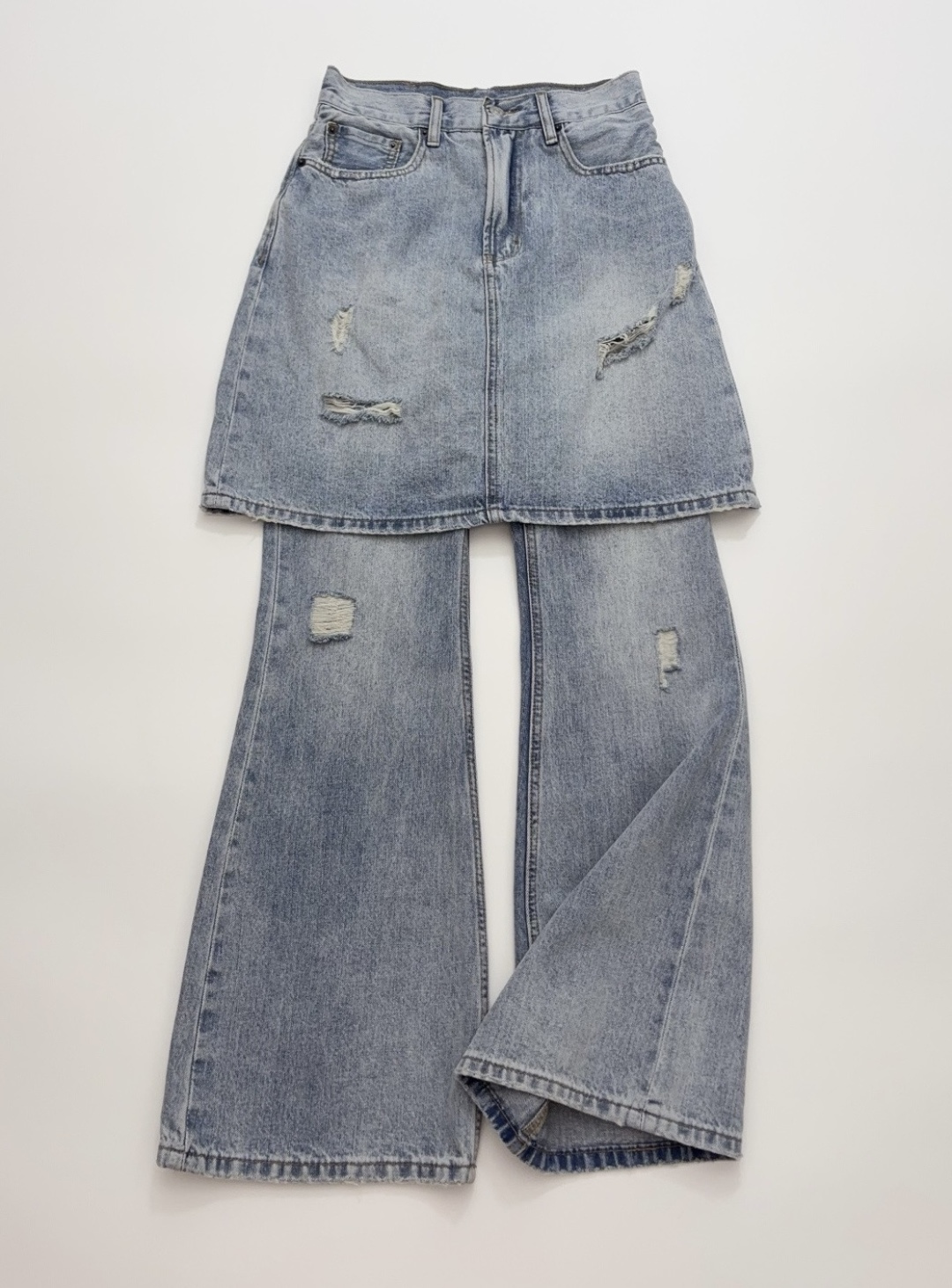 Acne Studios Distressed Design Denim Culottes
