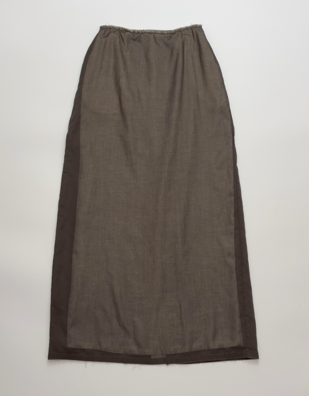 The Row Light Brown Double-Layer Skirt with White Lining