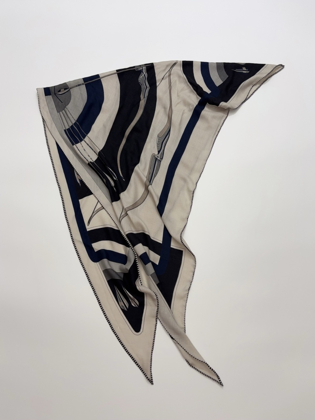 Fashion Versatile Rolled Hem Thin Cashmere Silk Scarf Shawl