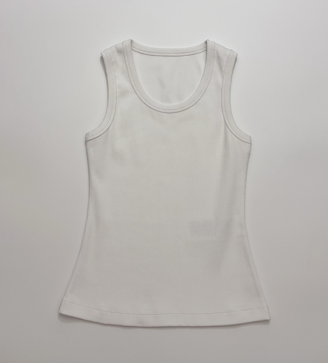 Stella McCartney Basic Stretch Striped Slim Fit Ribbed U-Neck Vest