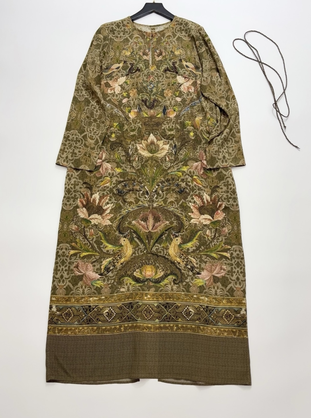 Into The East Off-Shoulder Silk Print Dress