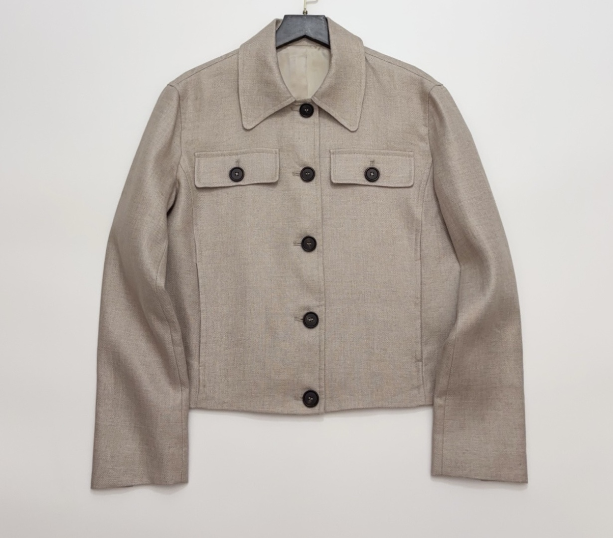 Brunello Cucinelli Vintage Workwear Style Linen Jacket