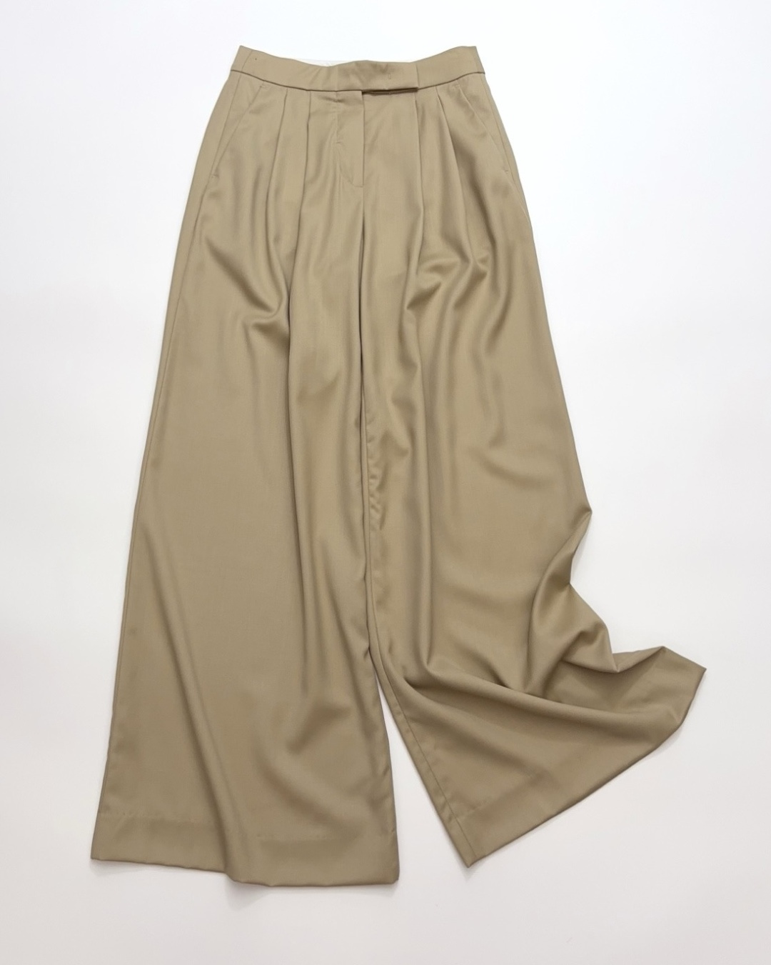Max Mara Solid Color Casual Wide-Leg Suit Trousers