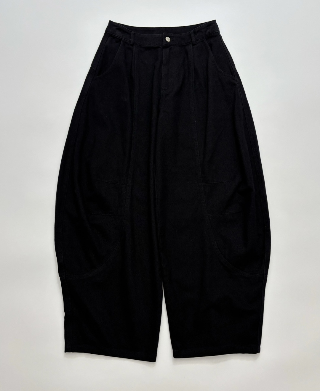Vintage Washed Distressed 3D Oversized Denim Trousers