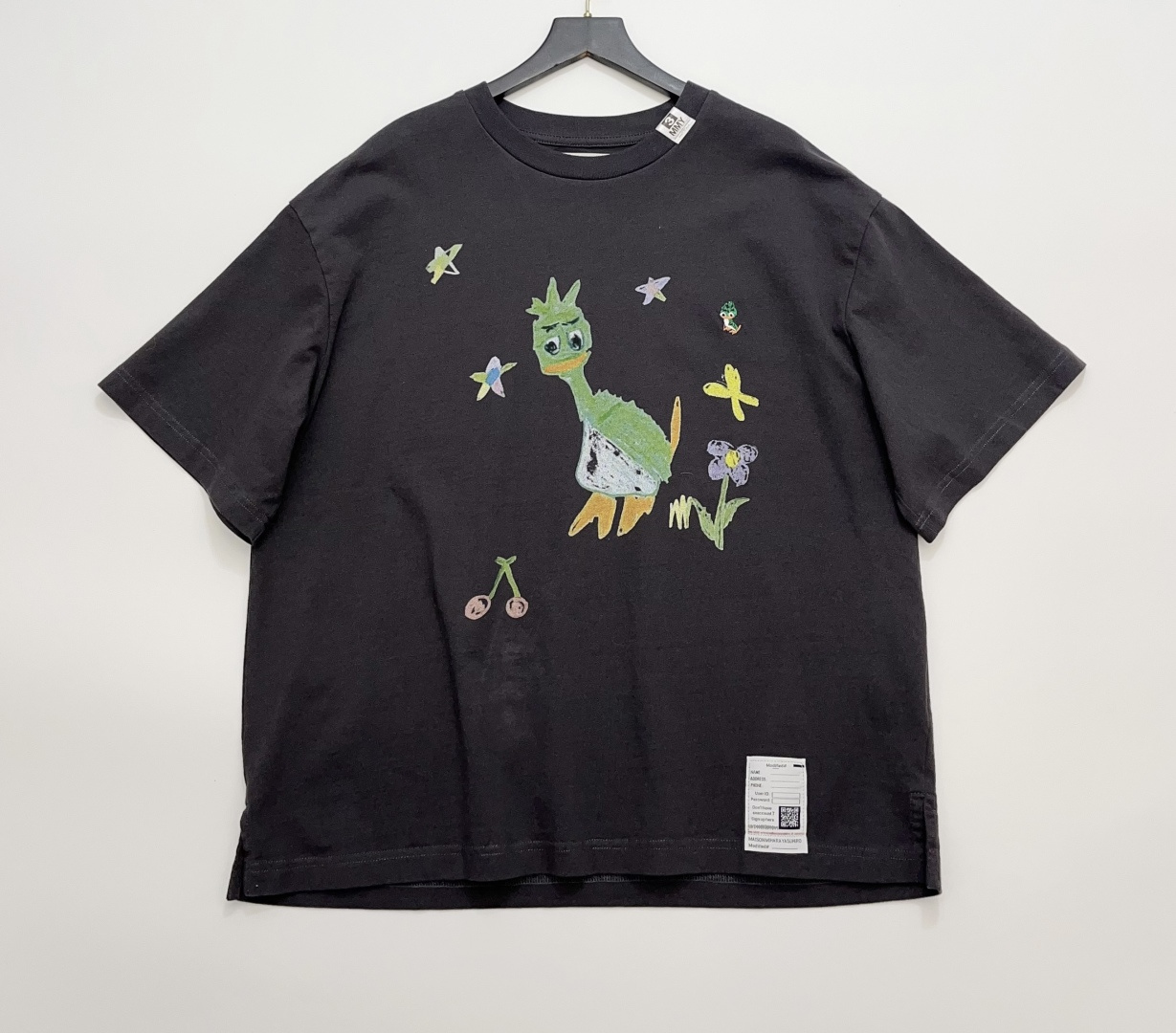 Maison Mihara Yasuhiro New Individual Fun Hand-Painted Pattern Short Sleeve T-Shirt