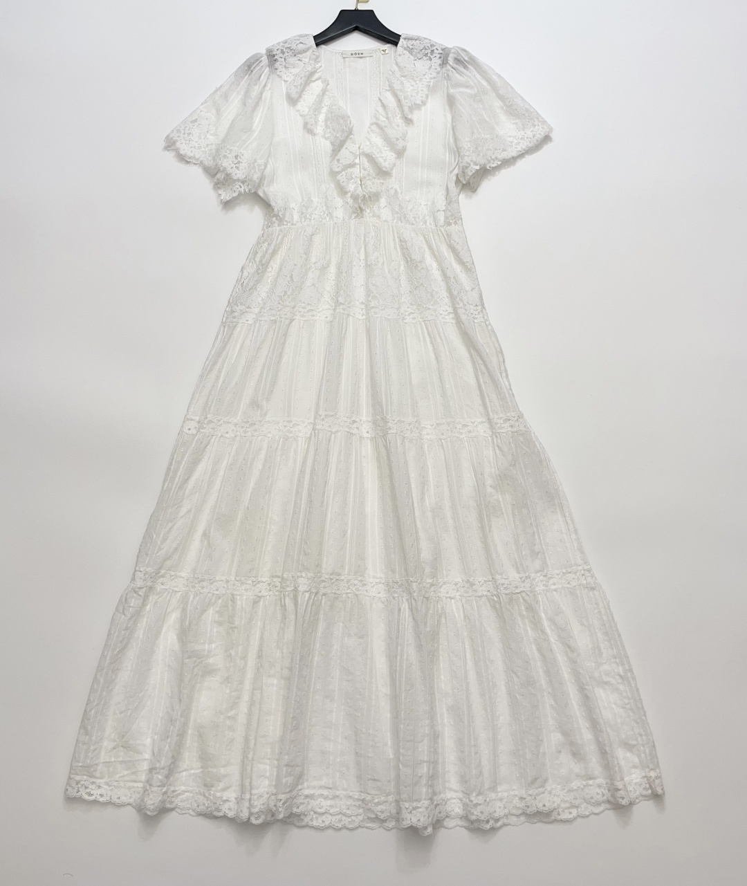 Dôen Gabriella Cotton Lace Elegant Long Dress