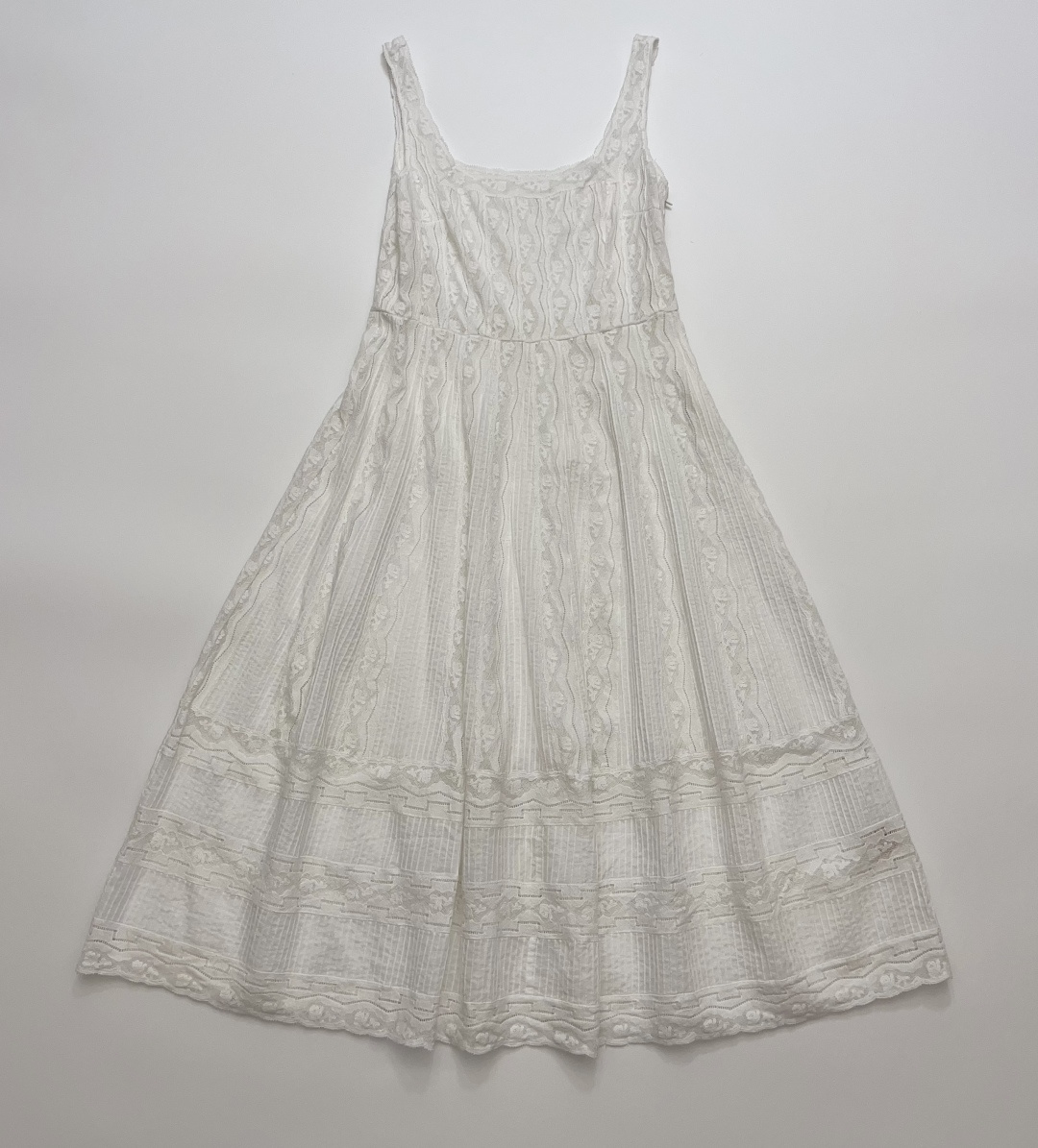 Dôen Evanor Embroidered Lace Patchwork Camisole Dress