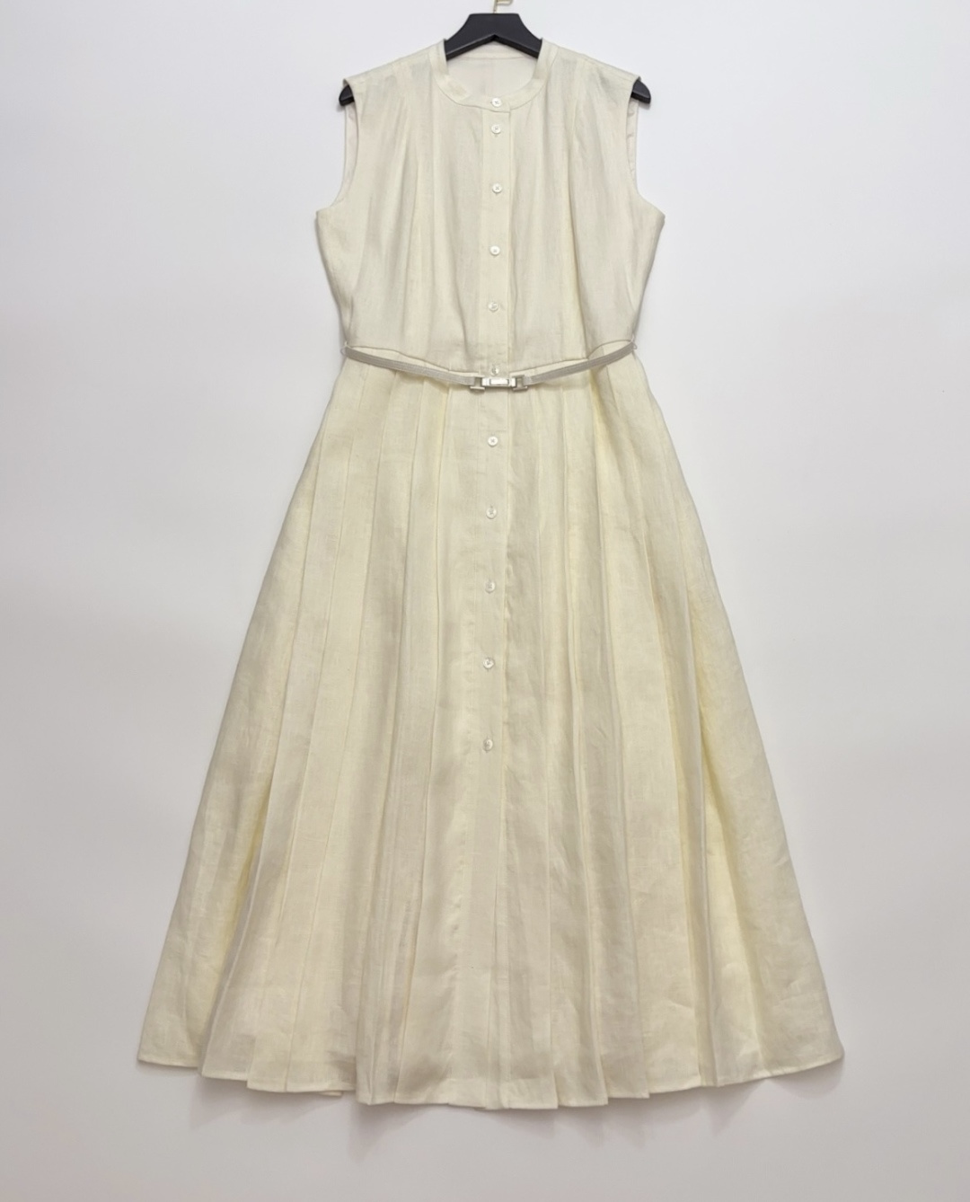 Ralph Lauren Purple Label Relaxed Linen Sleeveless Mid-Length Dress
