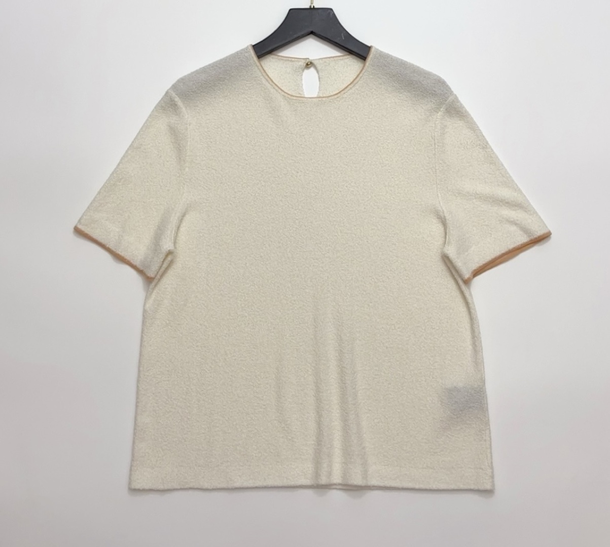 Loro Piana Silk Cotton Blend Crewneck Loose Short Sleeve T-Shirt