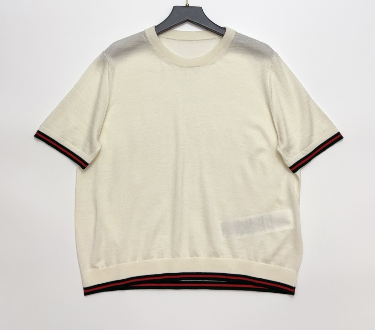 Brunello Cucinelli Fine Cashmere Silk Blend Round Neck Short Sleeve Knit T-Shirt