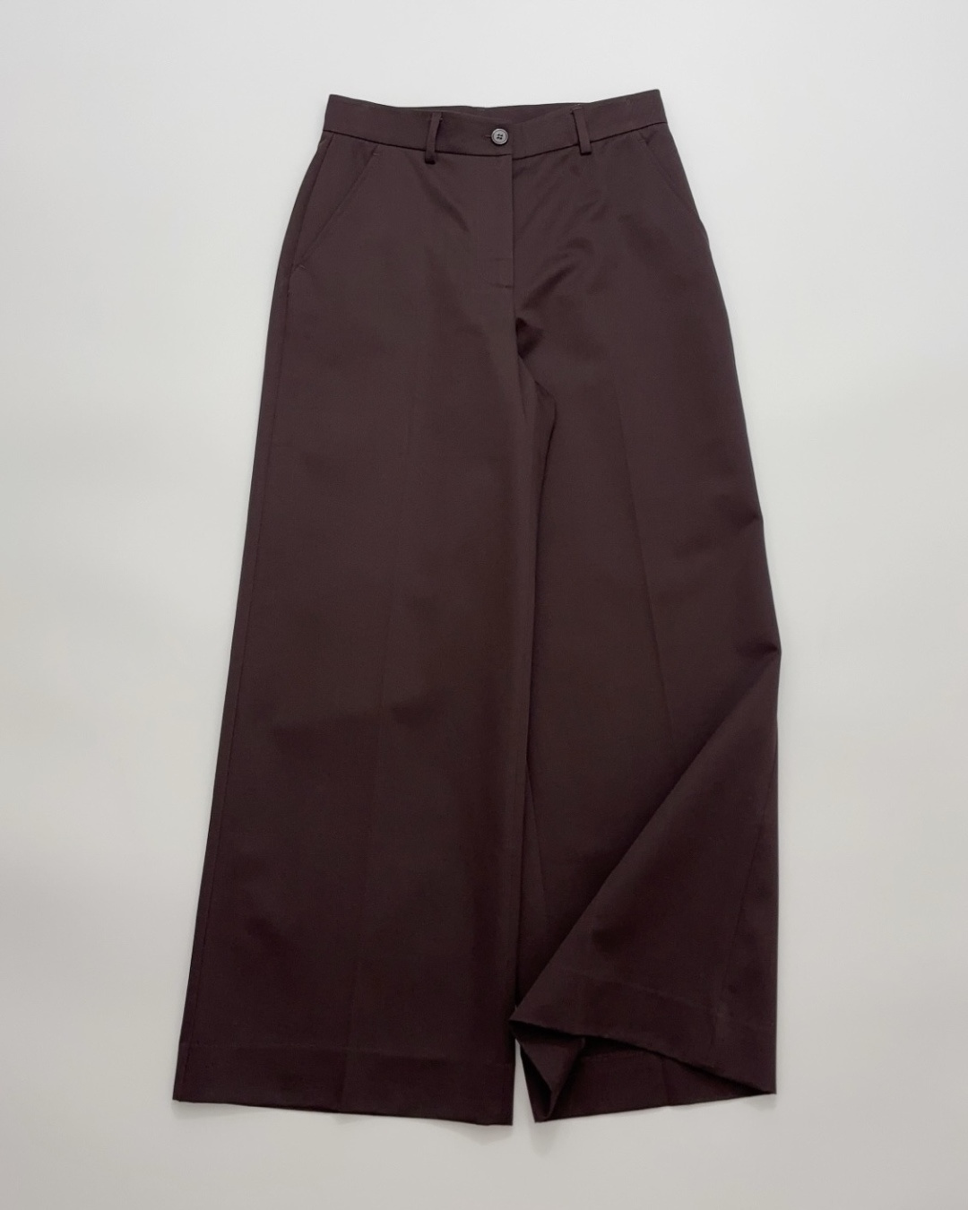 Max Mara Early Spring Solid Color Simple Cotton Casual Pants