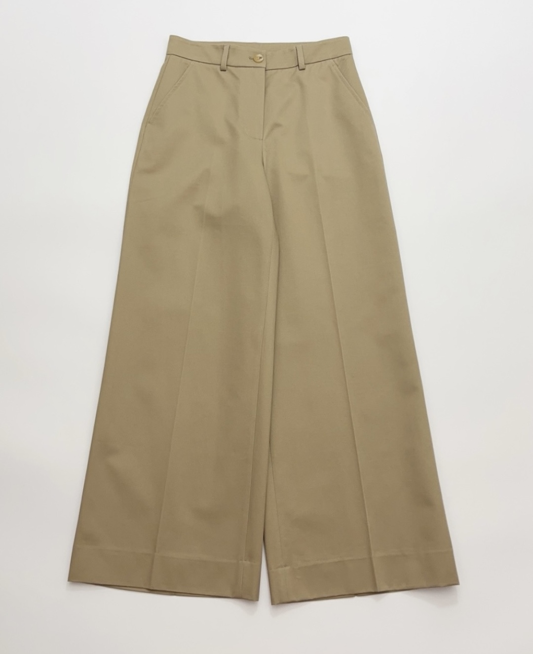 Max Mara Early Spring Solid Color Simple Cotton Casual Pants