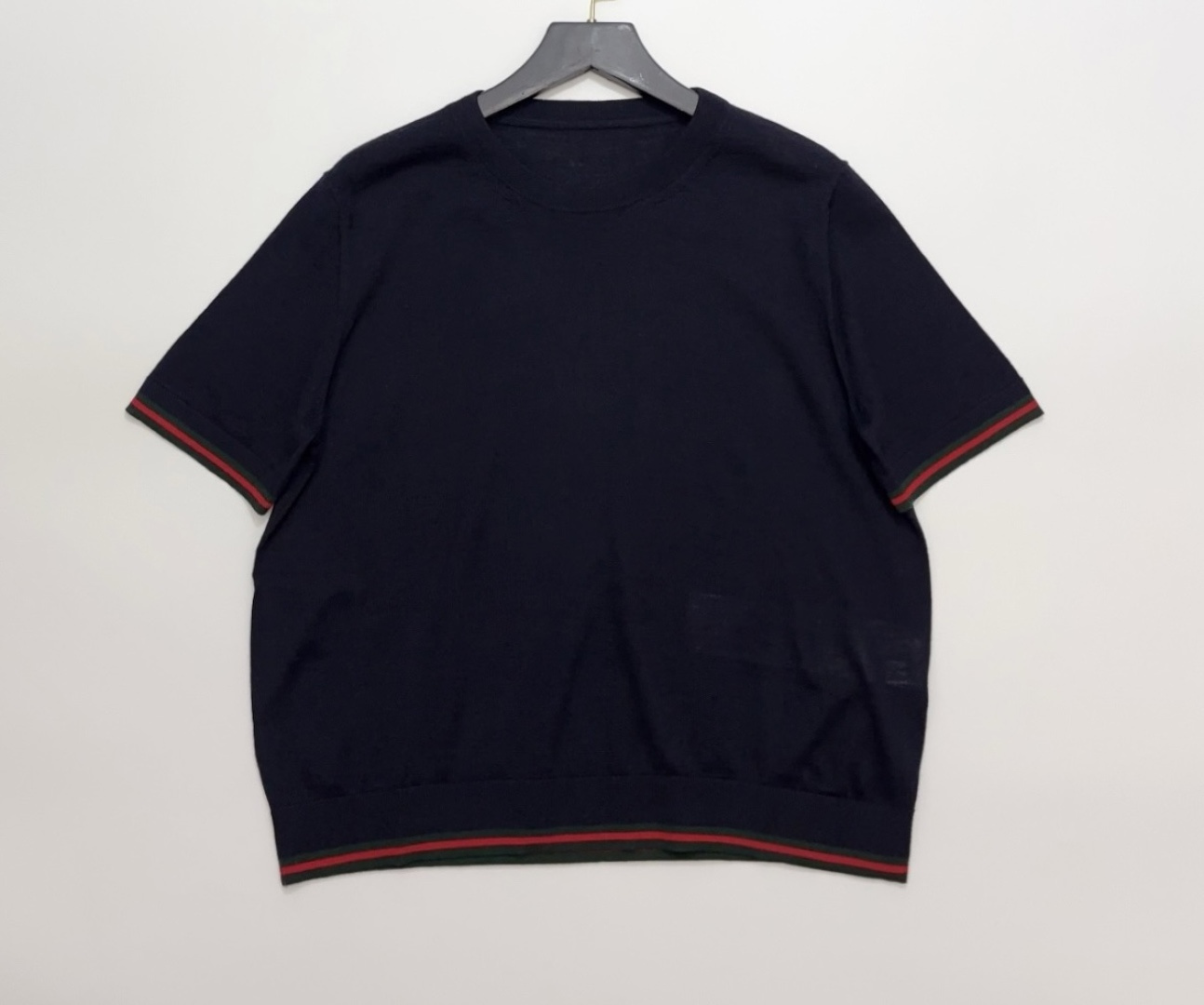 Brunello Cucinelli Fine Cashmere Silk Blend Round Neck Short Sleeve Knit T-Shirt