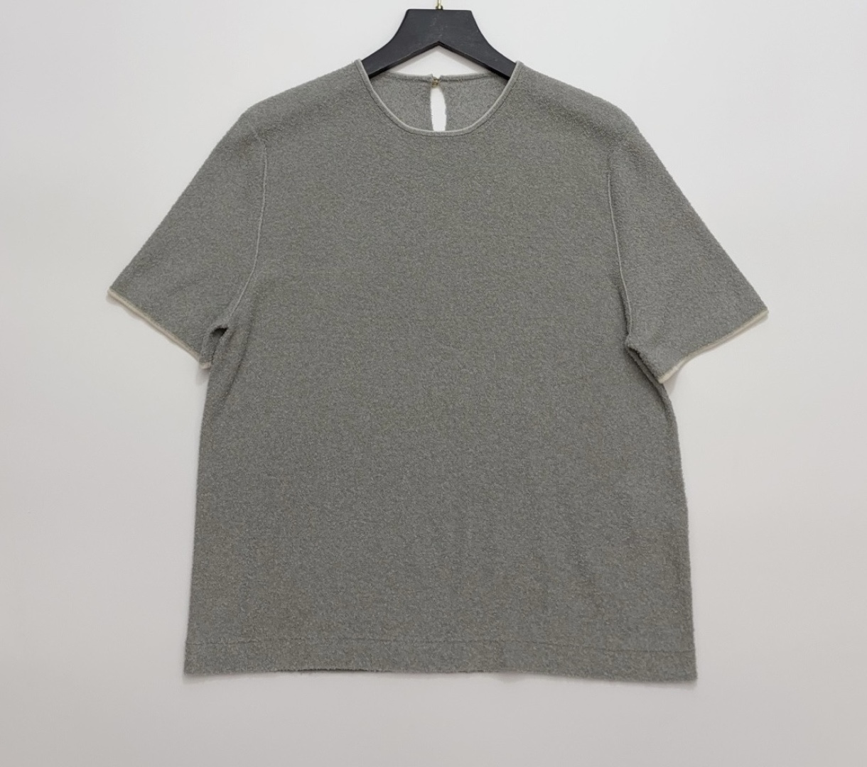 Loro Piana Silk Cotton Blend Crewneck Loose Short Sleeve T-Shirt