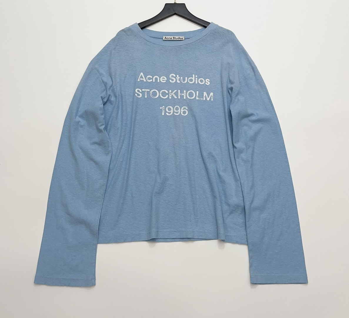 Acne Studios Blue Loose Minimalist 1996 Round Neck Long Sleeve T-Shirt
