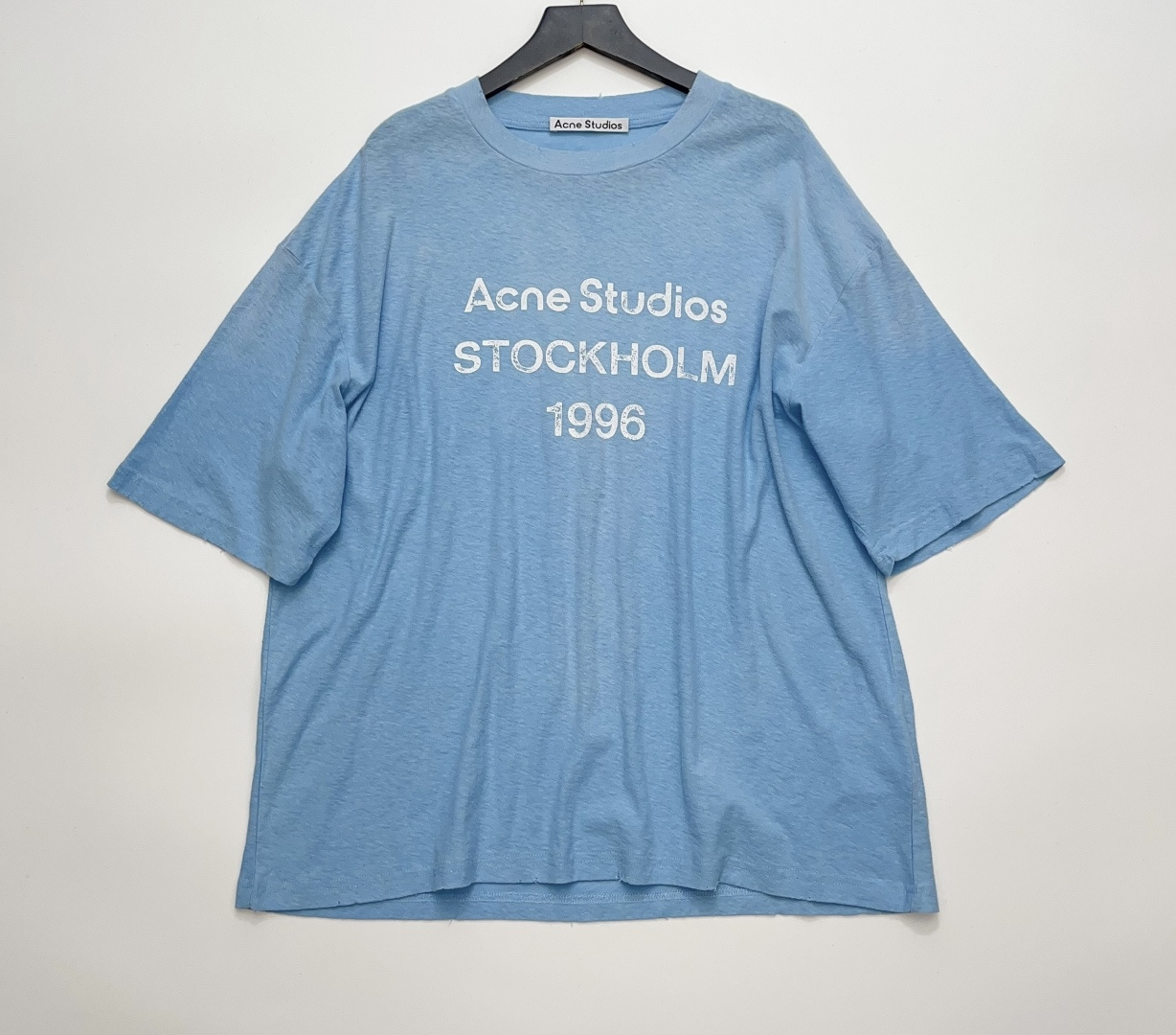 Acne Studios Blue Loose Fit 1996 Crewneck Short Sleeve T-Shirt