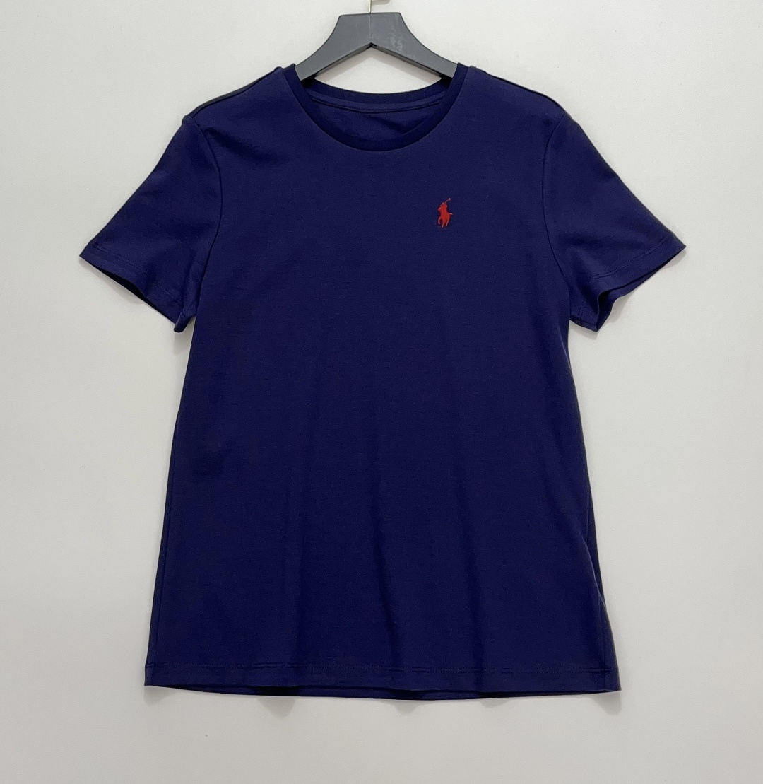 Polo Ralph Lauren Pony Embroidered Simple Crewneck Short-Sleeve T-Shirt