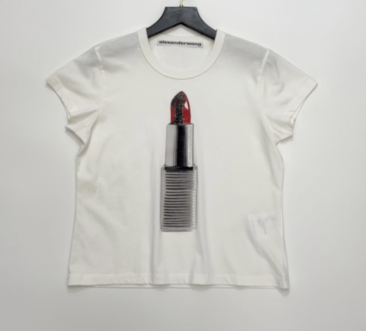 Alexander Wang Lipstick Print Slim-Fit Short-Sleeve T-Shirt