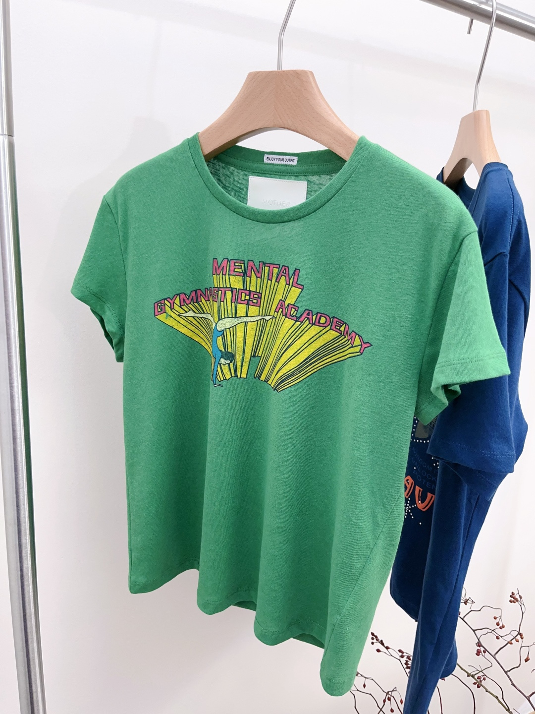 Mother Cropped Letter Print Casual Short Sleeve T-Shirt
