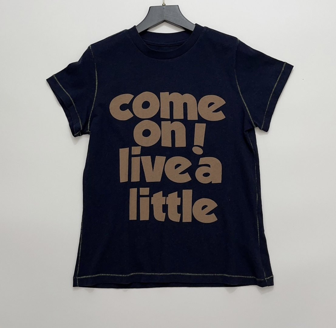 Short Sentence Spring/Summer New Collection Letter Print Round Neck Slim Fit T-Shirt Top