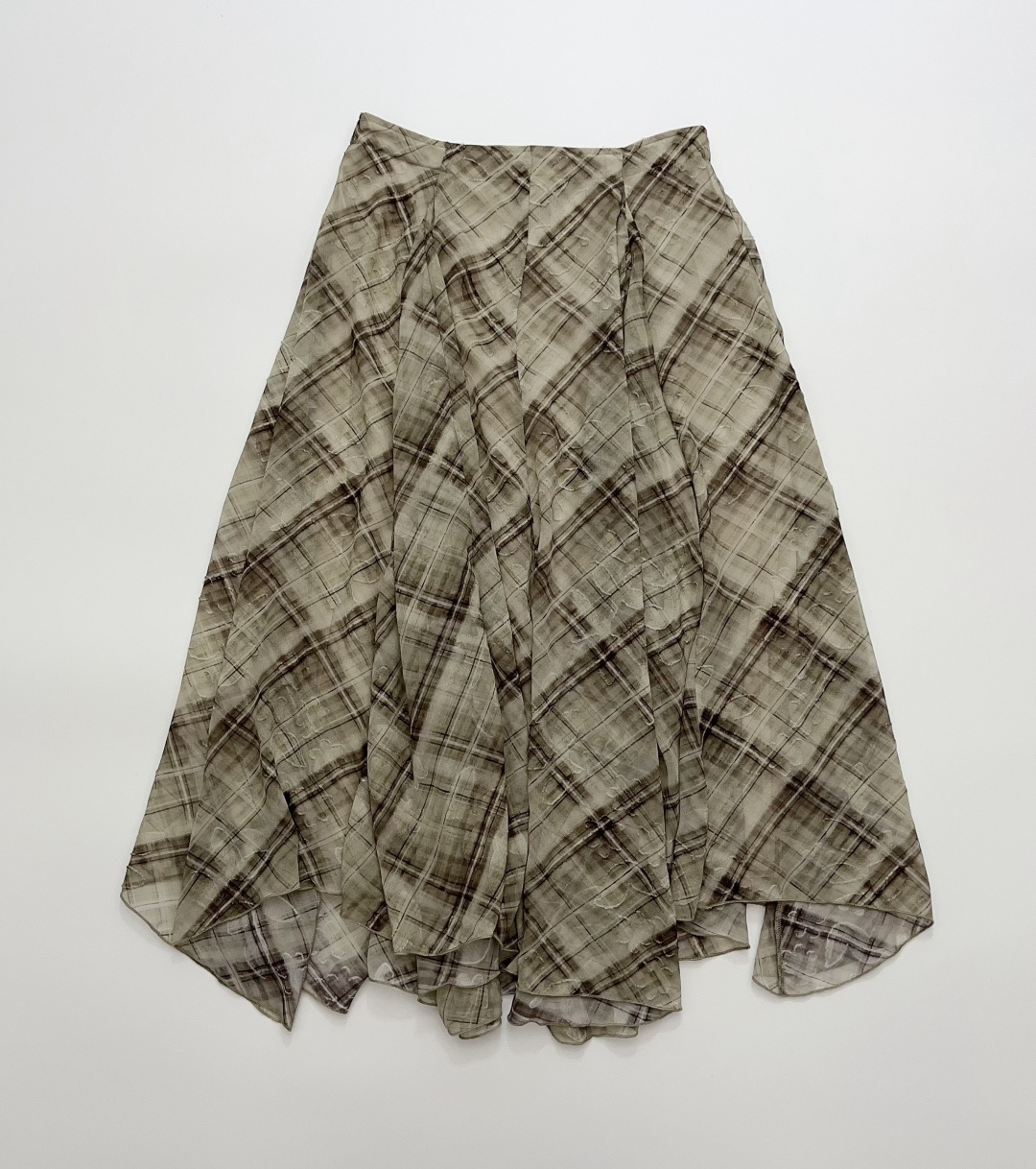 VVNK JANE Plaid Irregular A-Line Skirt