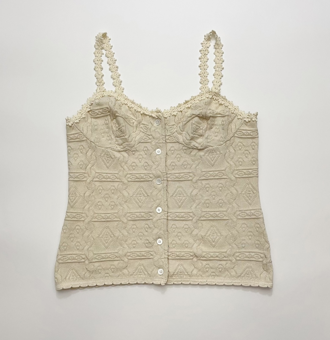 Niche 3D Bust Jacquard Camisole Vest