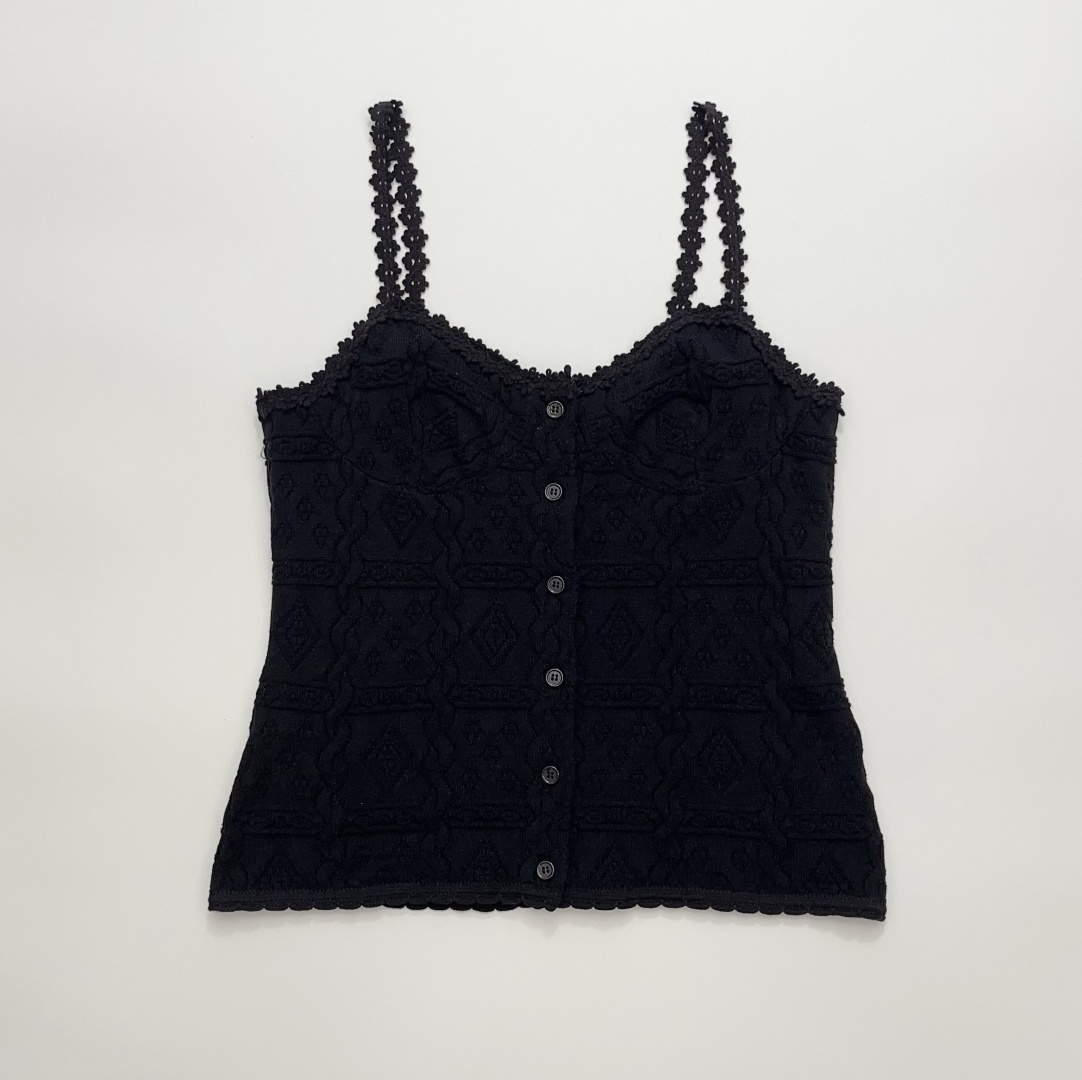 Niche 3D Bust Jacquard Camisole Vest