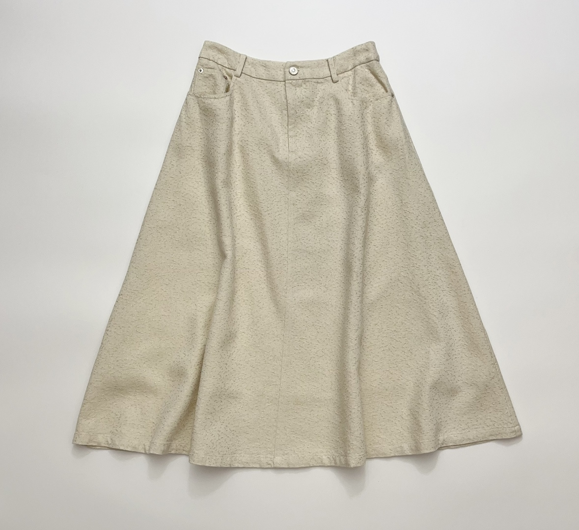 Marchen Textured A-Line Midi Skirt