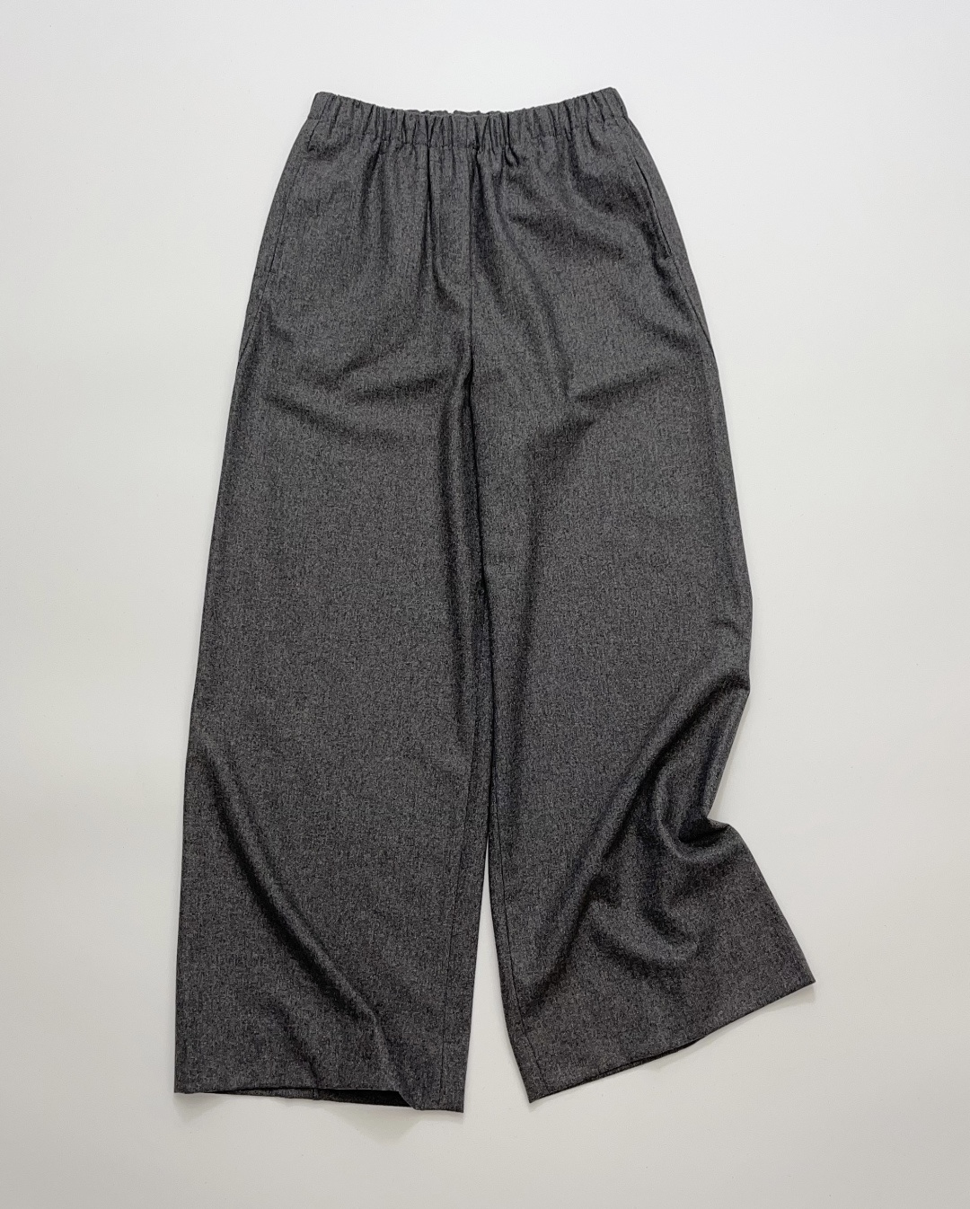 Totême Elastic Waist Grey Simple Casual Trousers