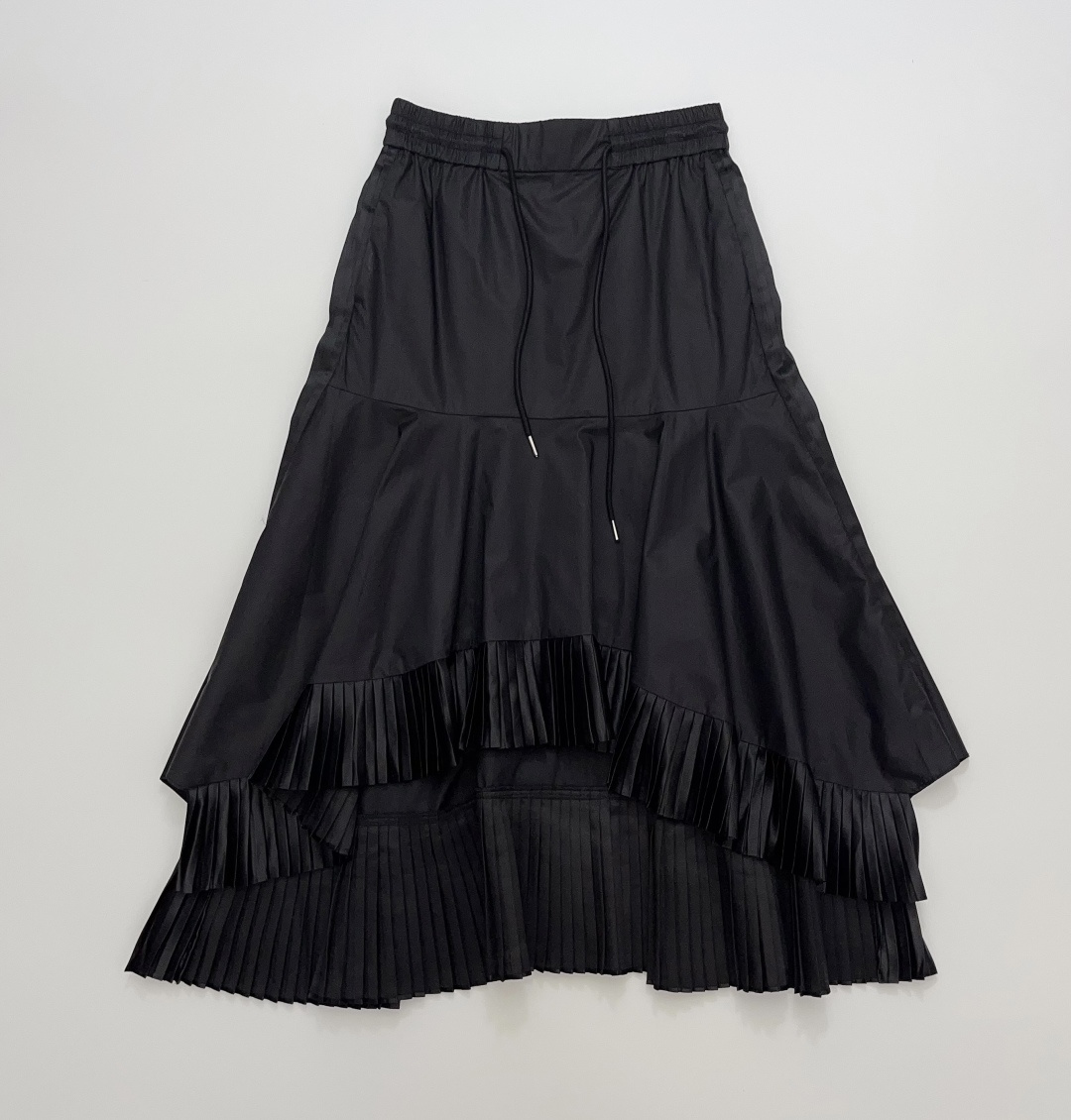 Japanese-Inspired Heavy Pleated Ruffle Irregular Fishtail Skirt
