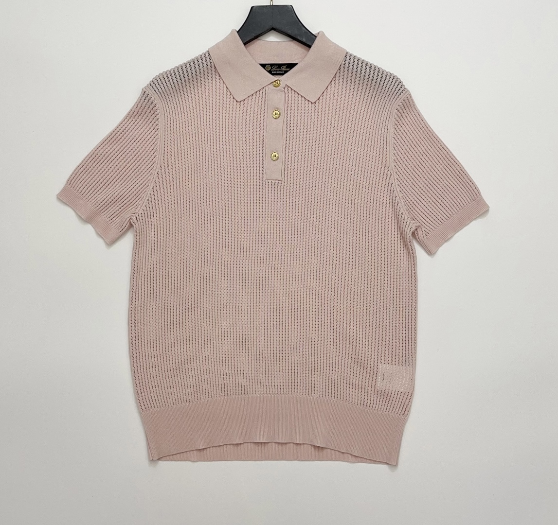 Loro Piana Short-Sleeve Knit Polo Shirt