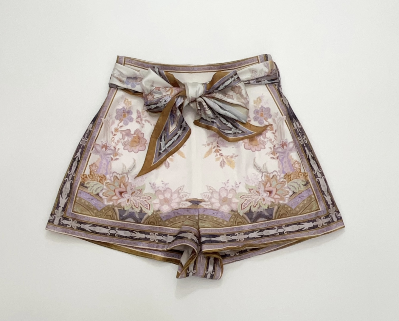 Zimmermann 26 Spring/Summer Waist-Tie Print Fashion Shorts
