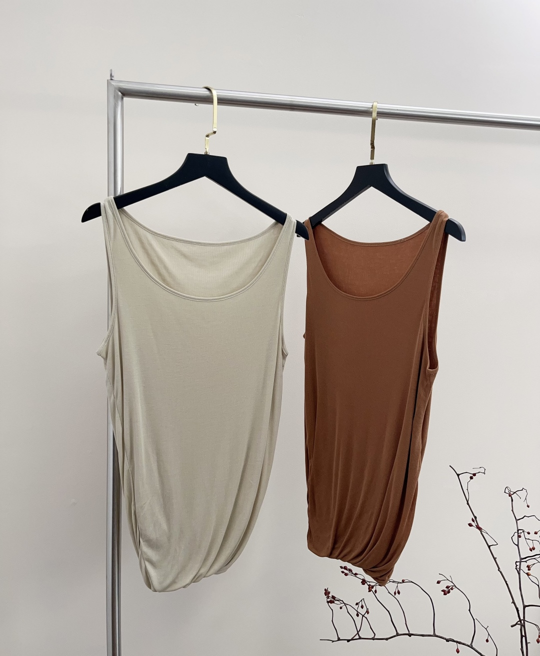 Lamrons Wool Blend Twisted Draped Sleeveless Top
