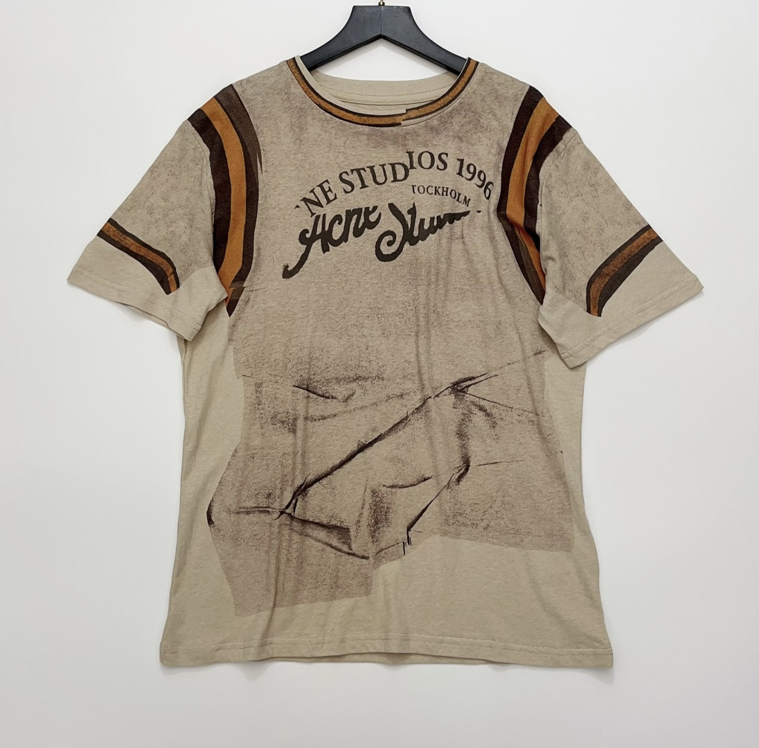 Acne Studios Distressed Vintage Printed 1996 Short-Sleeve Crewneck T-Shirt