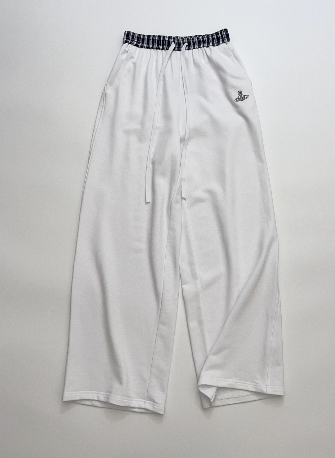 Vivienne Westwood Saturn Embroidered Elastic Waist Loose Trousers