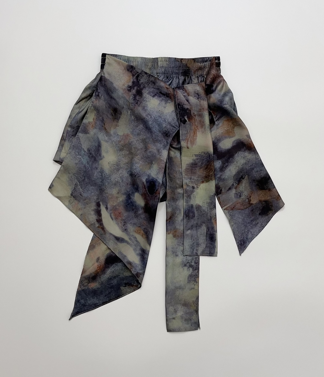 Diesel Y2K Style Tie-Dye Floral Multi-Wear Wrap Skort