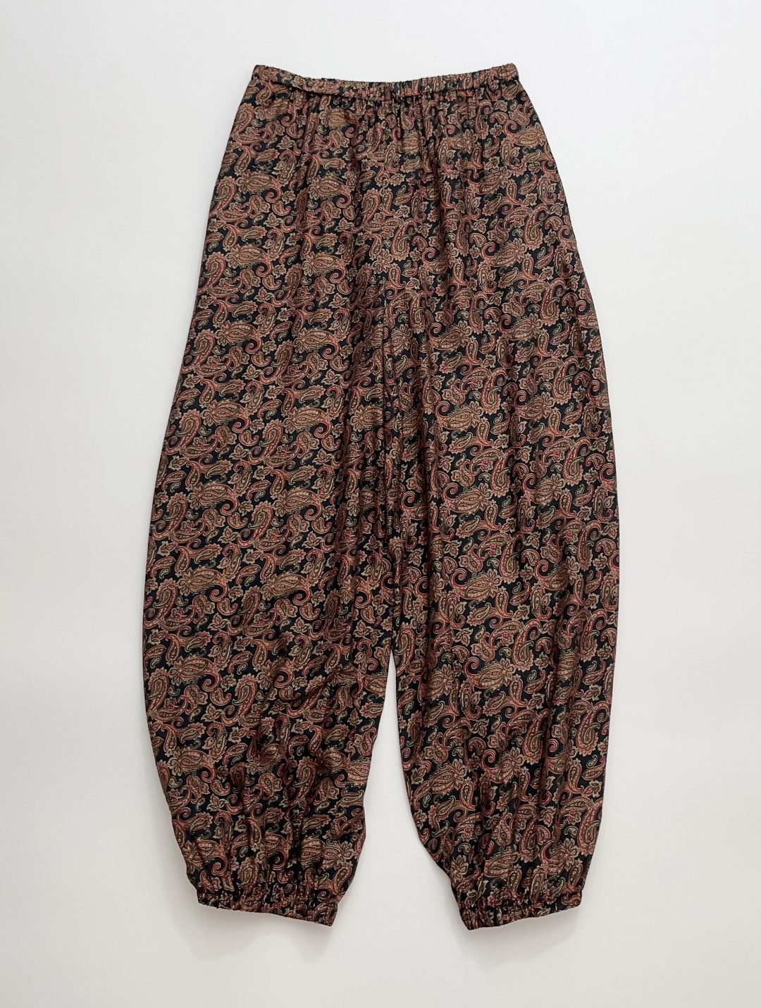 Into The East Dark Brown Paisley Print Casual Pants