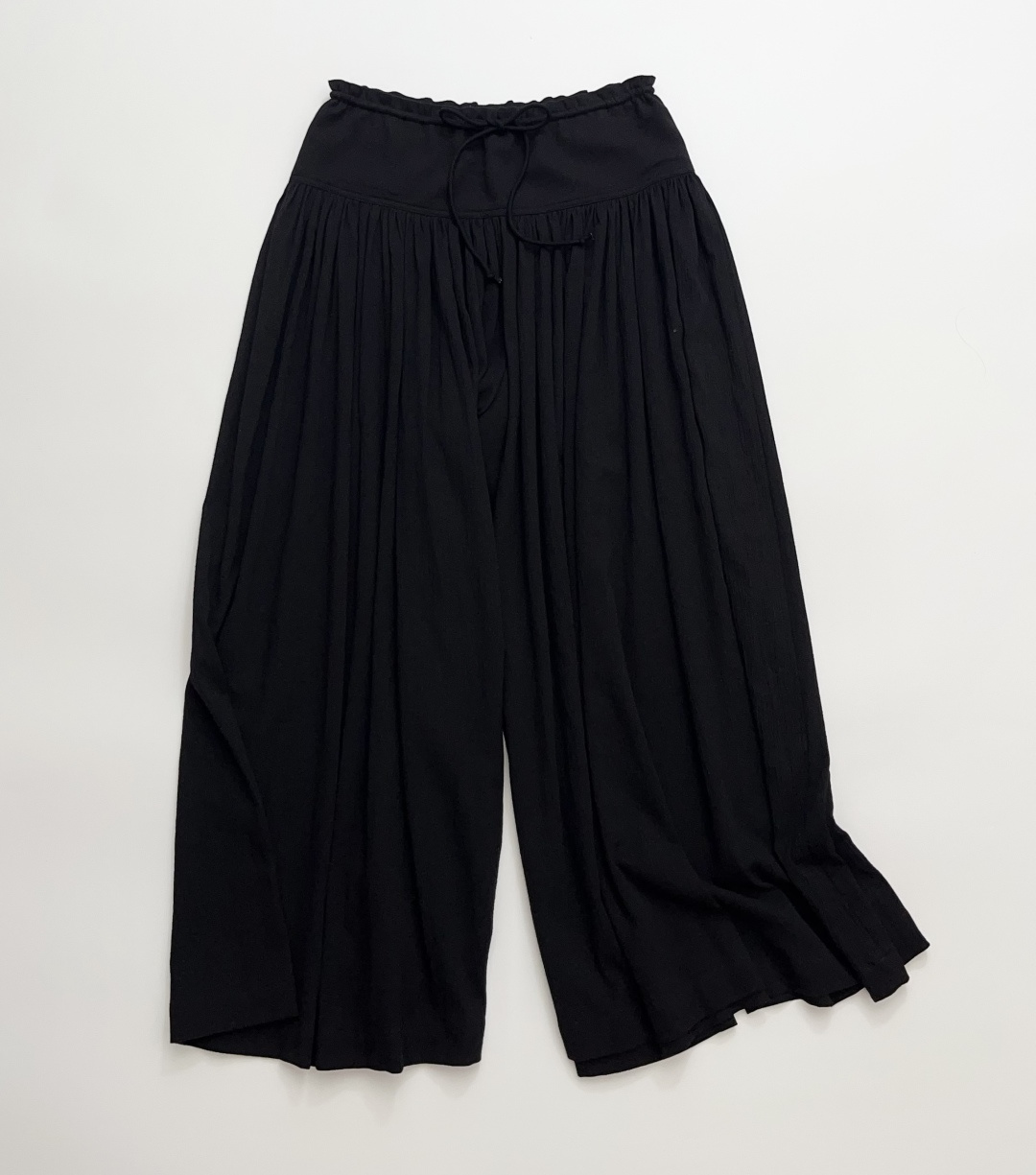 The Row Oversized Hem Drawstring Pure Cotton Wide-Leg Skirt Trousers