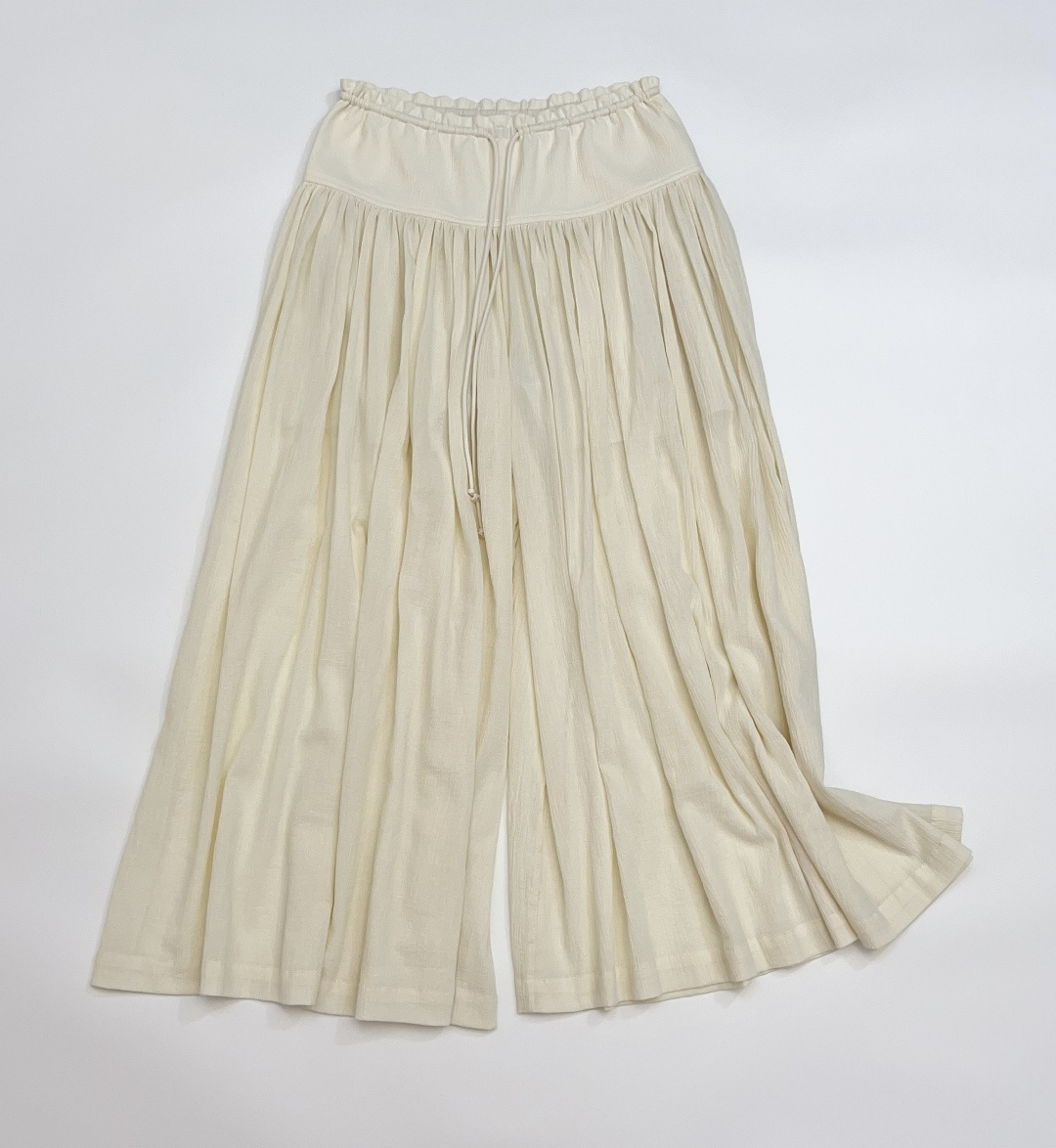 The Row Oversized Drawstring Cotton Wide-Leg Skirt Trousers