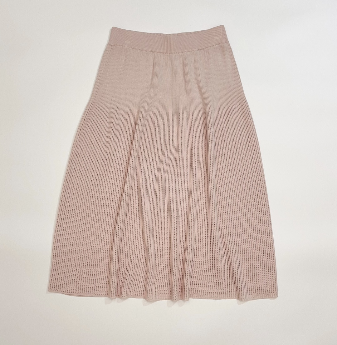 Elegant Hollow Out Elastic Midi Skirt