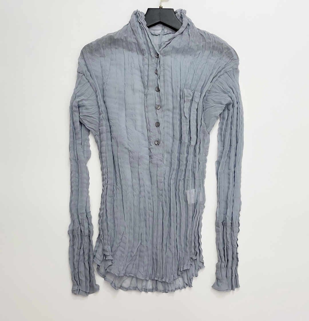 Issey Miyake Handmade Pleated Paper Doll Sun Protection Shirt