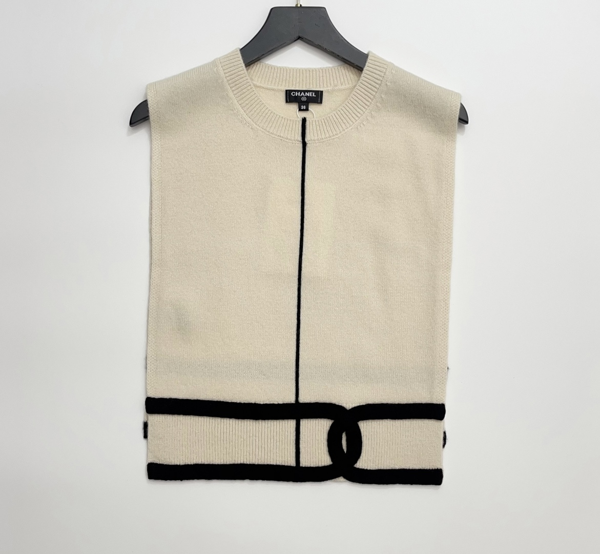 Sleeveless Round Neck Zipper Vest Layered Design Top