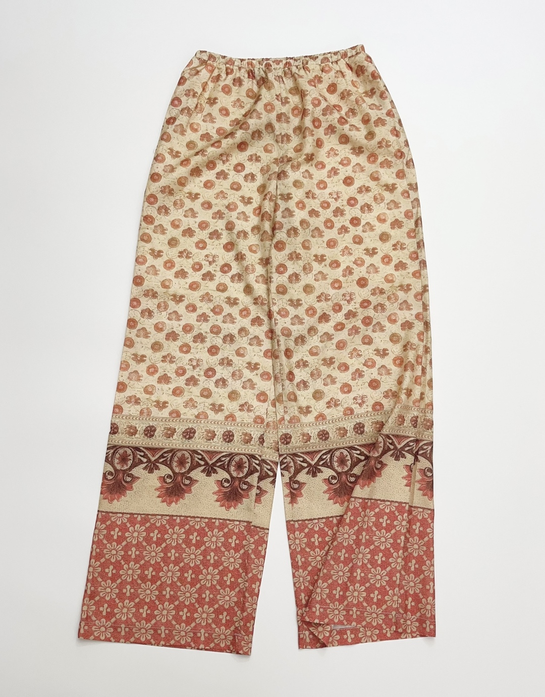 ODTD S/S 26 Relaxed Fit Printed Elastic Waist Long Trousers