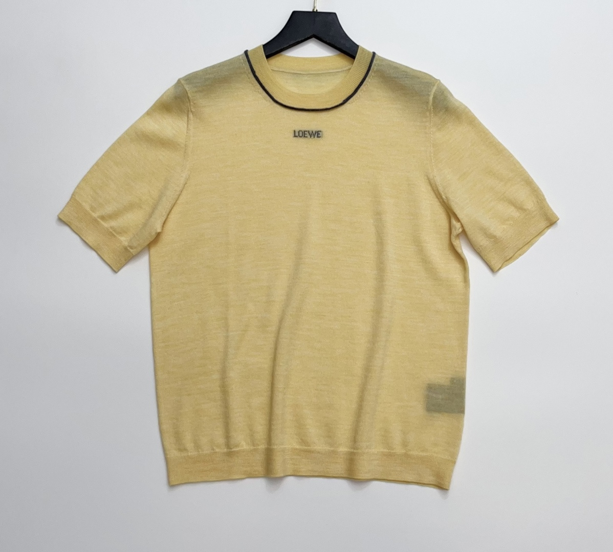 Loewe Fine Knit Round Neck Short Sleeve T-Shirt