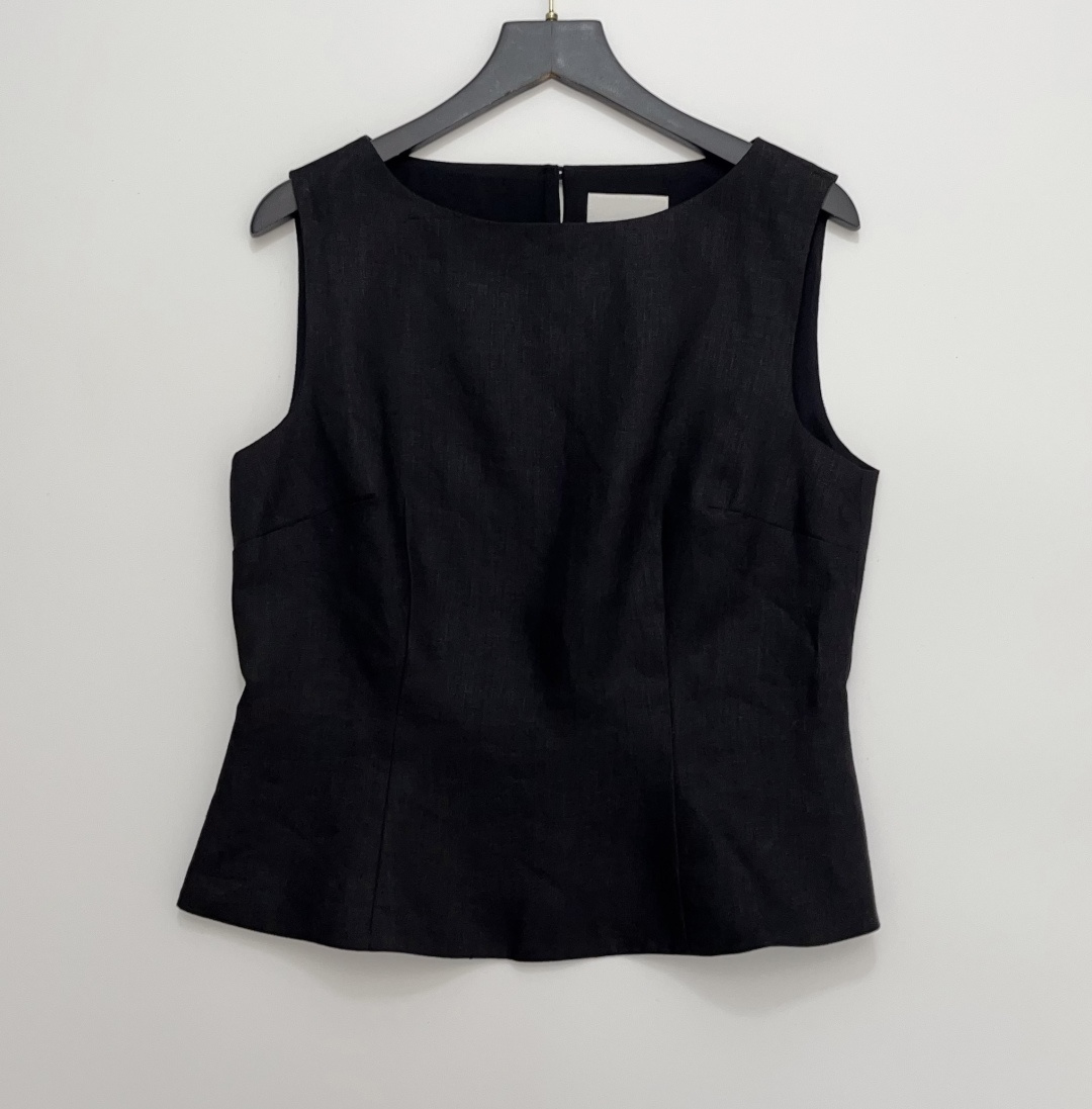 Reformation Moya Linen Sleeveless Cinched Waist Top and Skirt Set