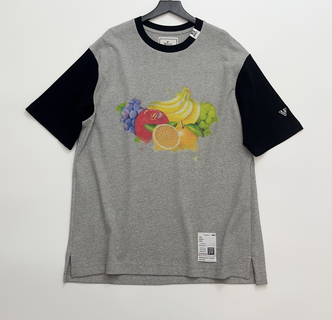 Maison Mihara Yasuhiro Spring Fruit Print Short Sleeve T-Shirt